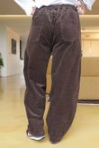 Gilbert Cord Barrel Pant Chocolate
